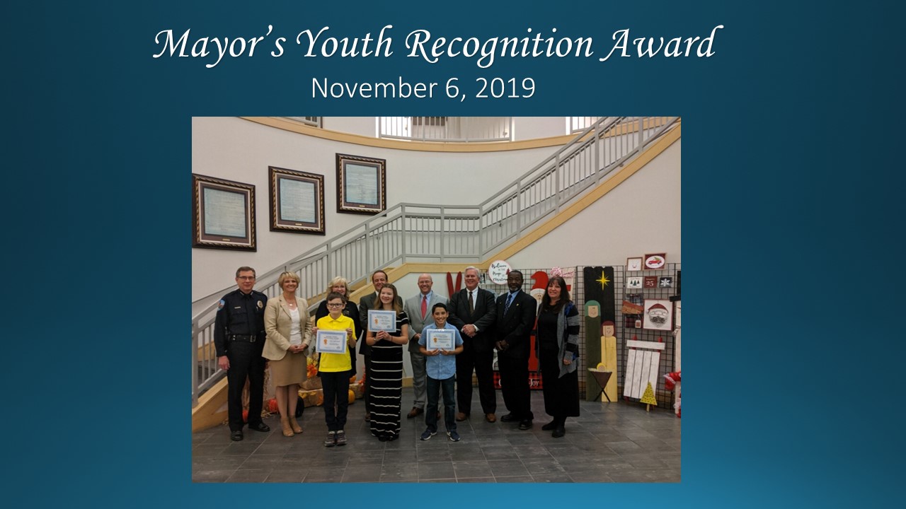 Mayor's Youth Recognition Award 110619